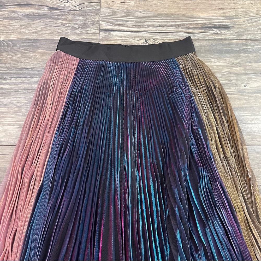 NEW w/o tags Rachel Comey Romana Pleated Shimmering Metallic Skirt Large L - Picture 5 of 9
